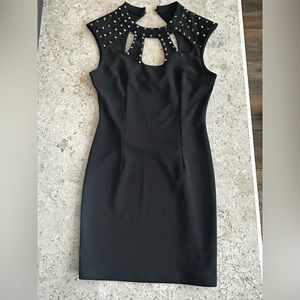 Red Clover Black Studded Mini Dress size M